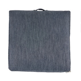 Casual Slub Denim Floor Cushion