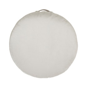 Shiny Velour Ecru Floor Cushion