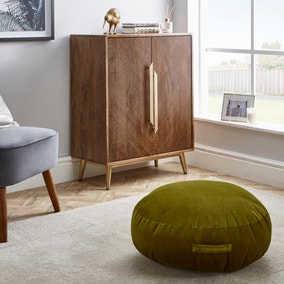 Shiny Velour Moss Floor Cushion