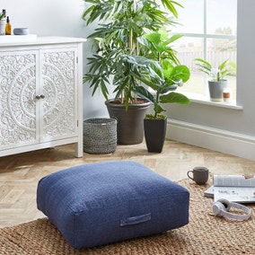 Slub Indigo Floor Cushion