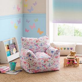Watercolour Butterfly Kids Bean Bag Chair
